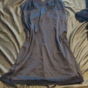 Vintage Vanity Fair Black Satin Chemise